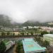 A棟から見る大雨の六甲山